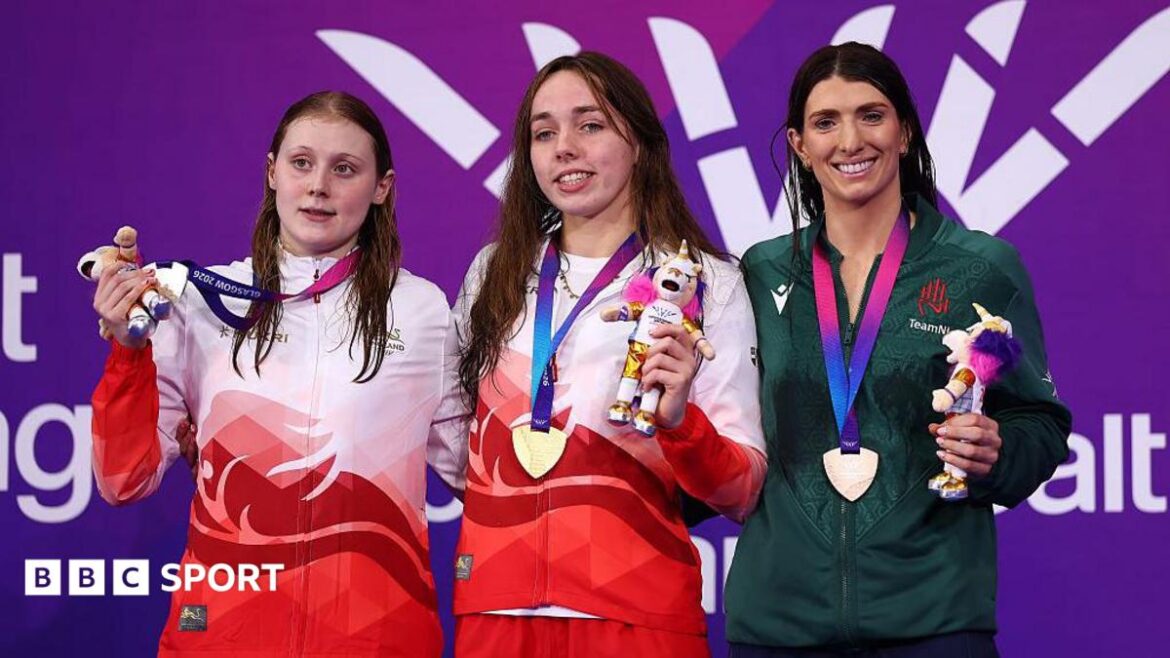 Bethany Firth with Georgia Sheffield and Poppy Maskill