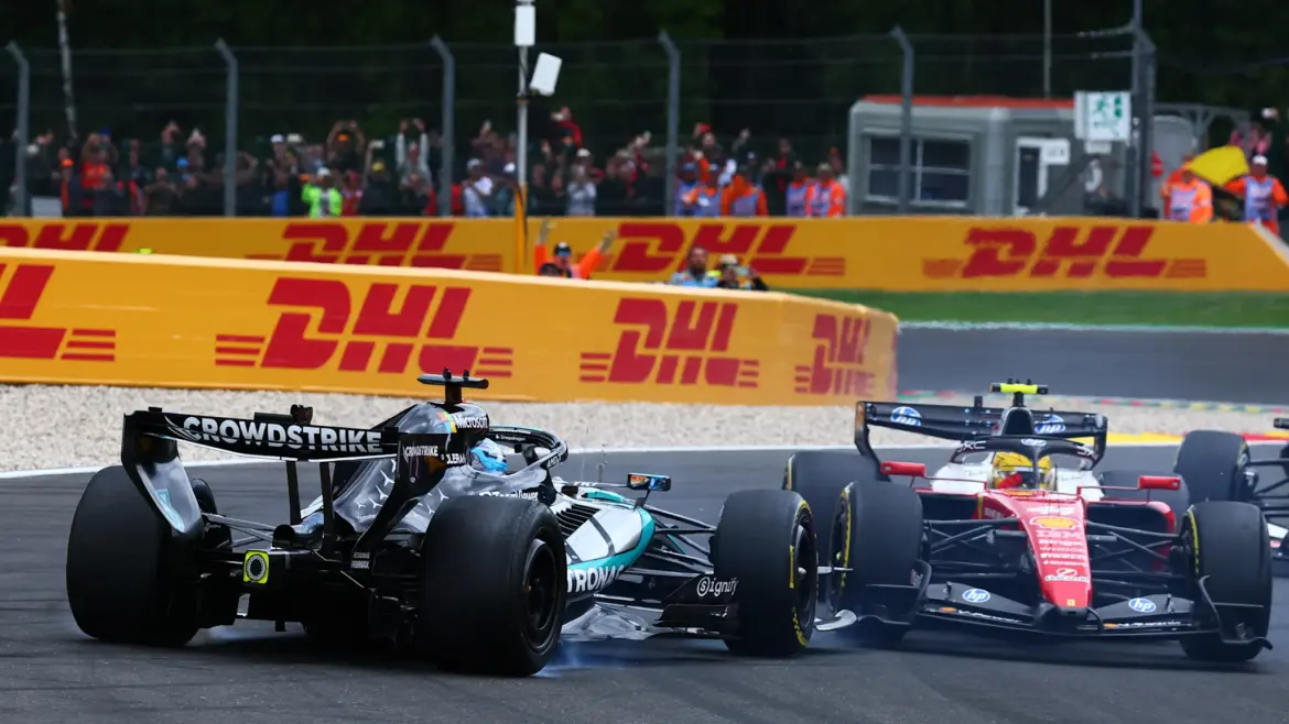 George Russell Crashes at Belgian Grand Prix After Straight-Line Speed Deficit