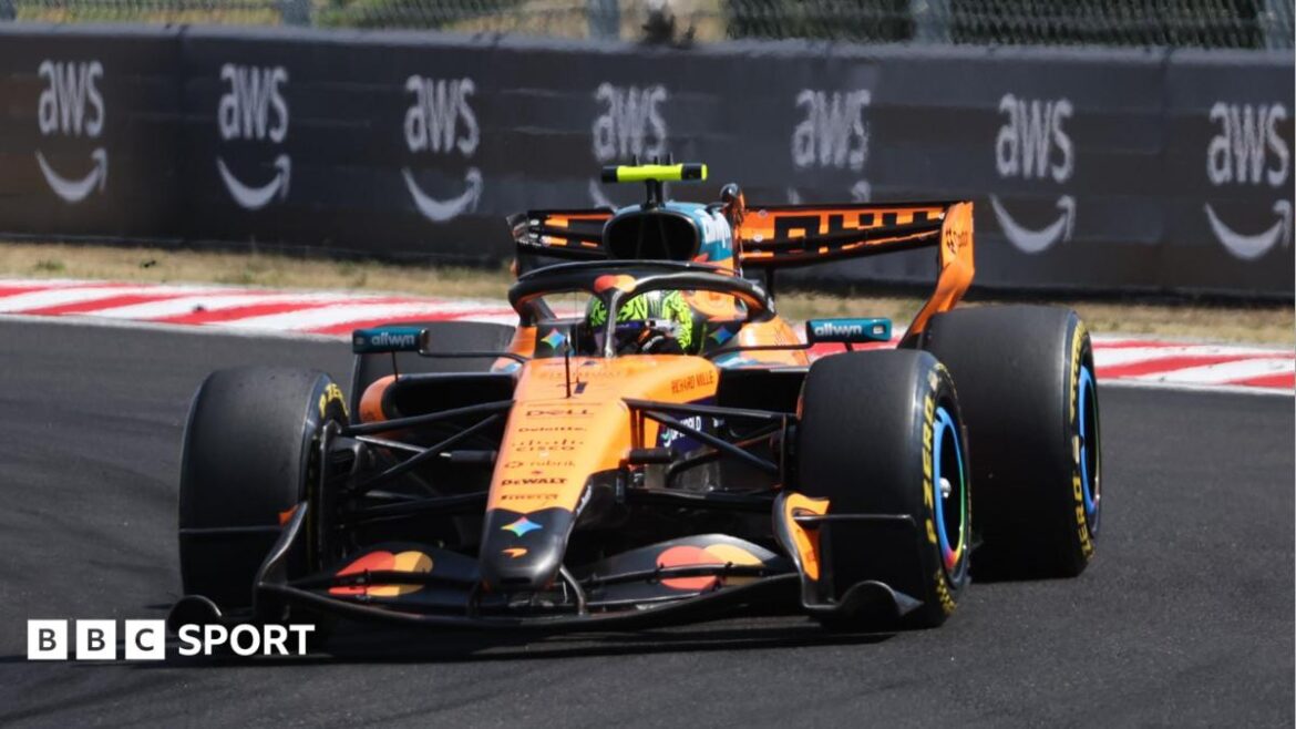 McLaren's Lando Norris during the Hugarian Grand Prix