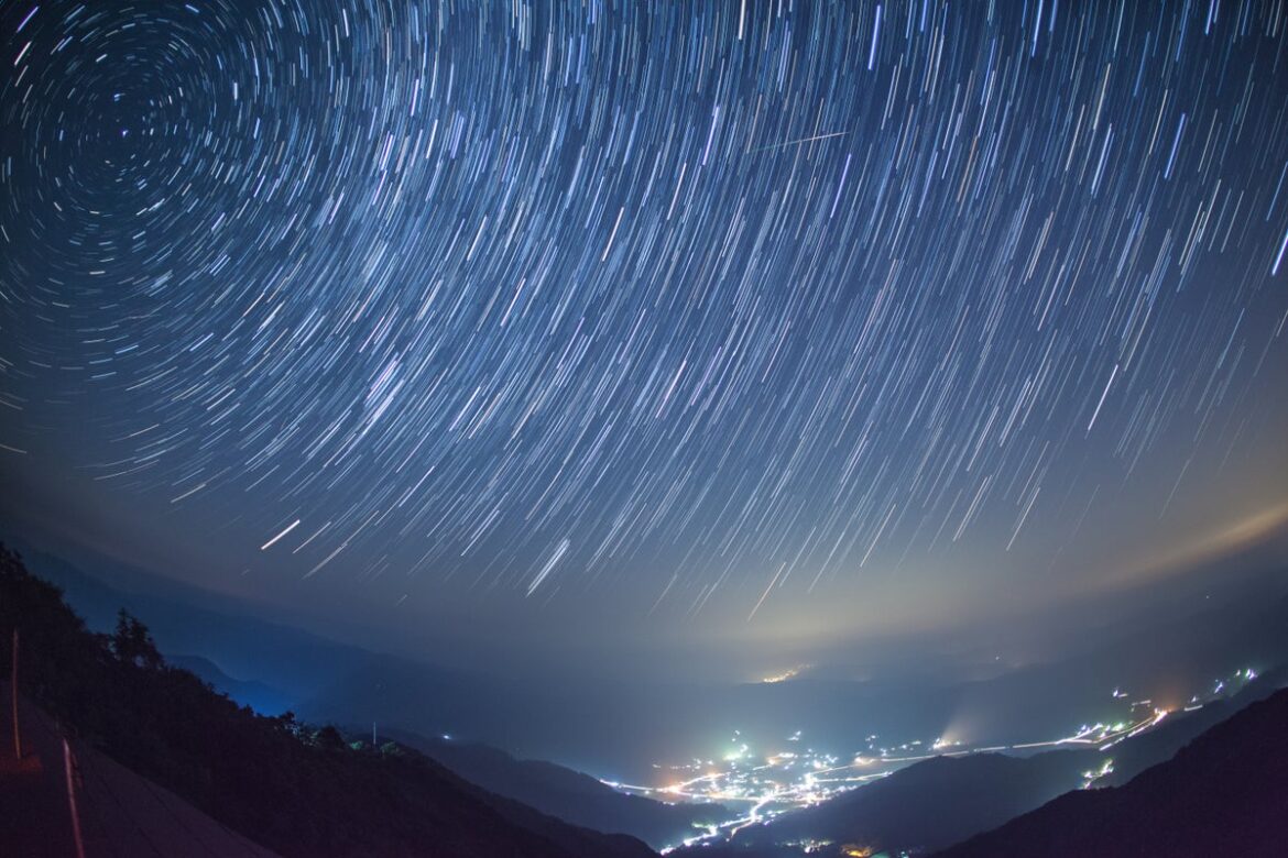 time lapse image of night sky