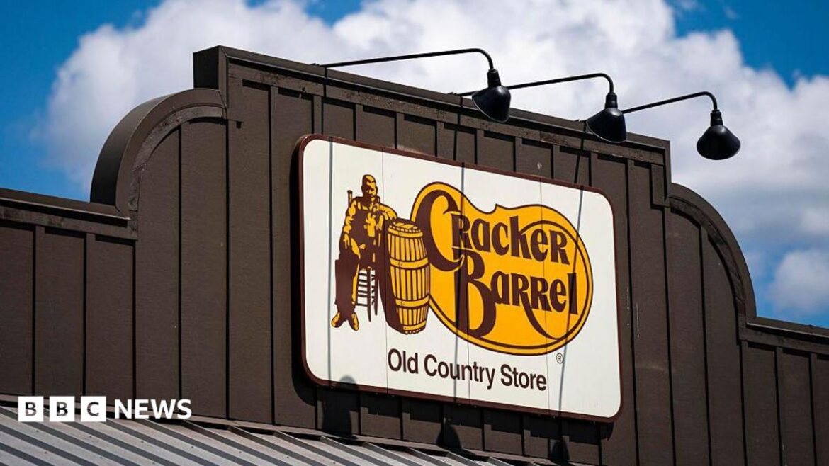 A Cracker Barrel restaurant, featuring the company's old logo, in Sterling, Virginia