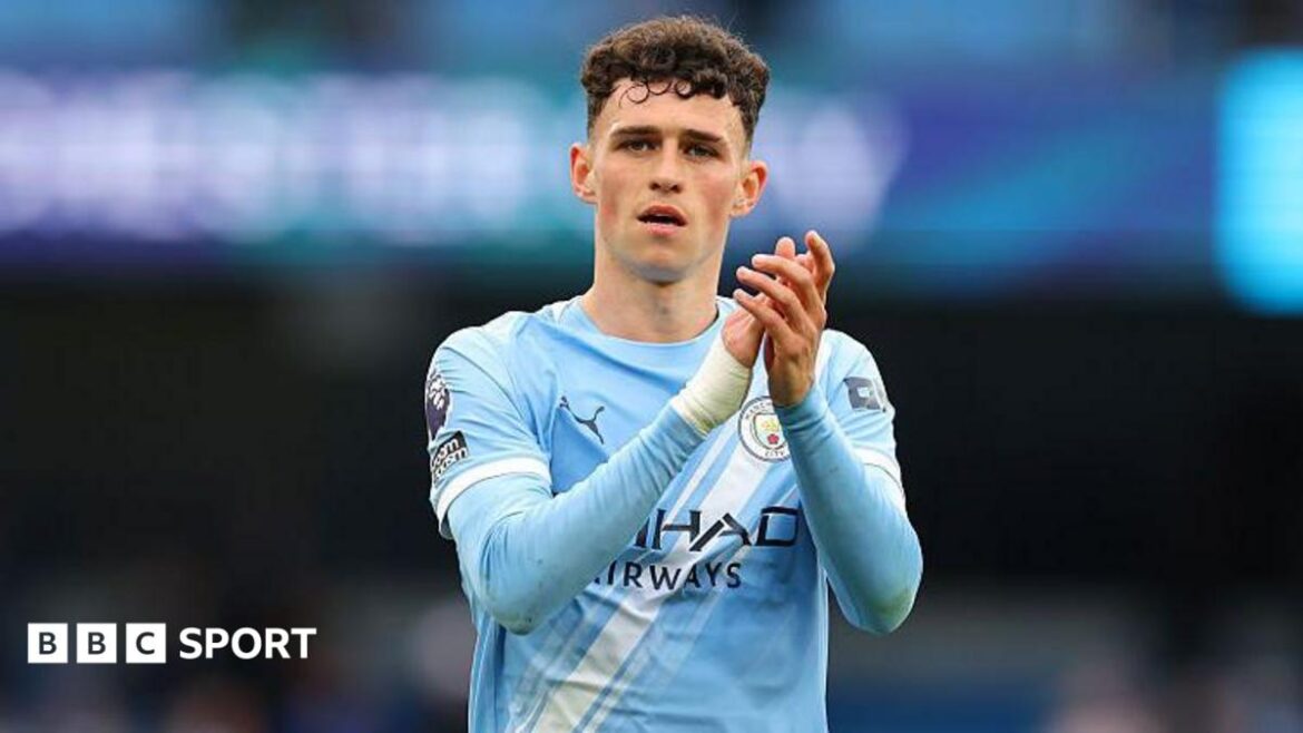 Phil Foden in action for Manchester City against Brentford in May 2026