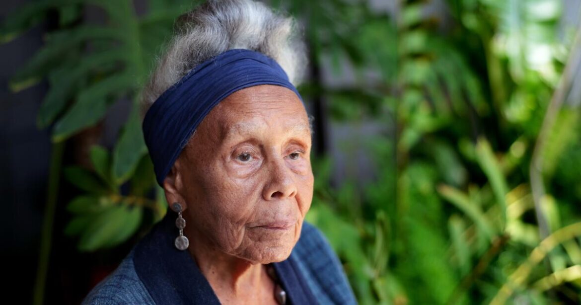 LOS ANGELES, CA - June 30, 2026: Artist Betye Saar is photographed at her home in Laurel Canyon on Tuesday, June 30, 2026