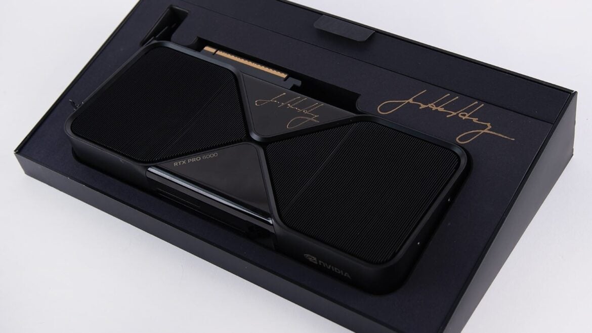Jensen Huang signed NVIDIA RTX Pro 6000 graphics card sells for $57,450 at auction