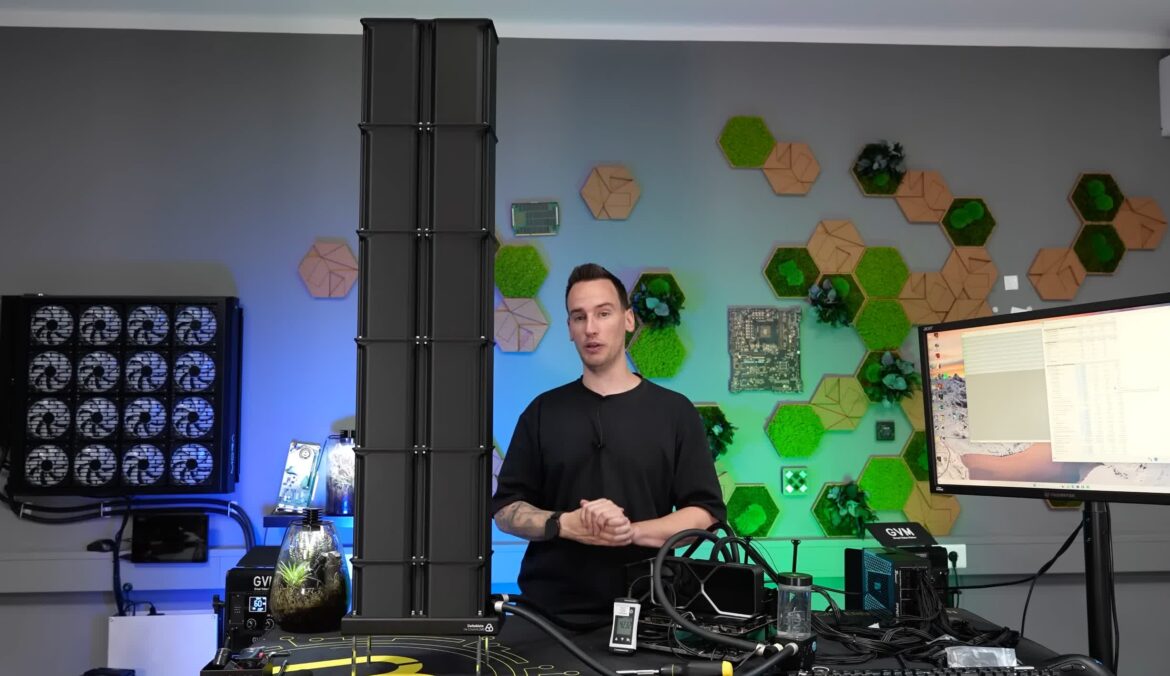 der8auer Drops CPU Temps by 19°C Using 110cm 3D-Printed Chimney Tower