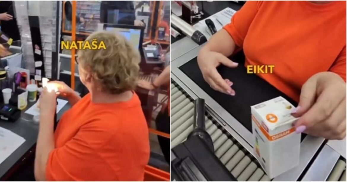 Illusionist Pranks Lithuanian Cashier With Light Bulb That Glows When Scanned
