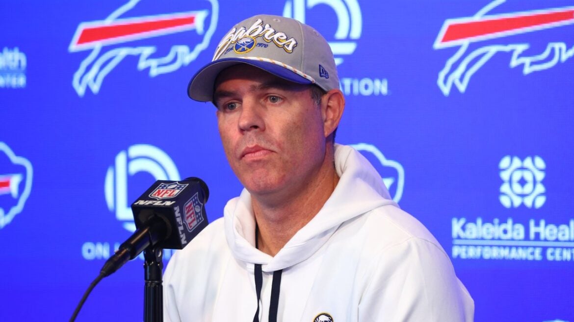 Buffalo Bills general manager Brandon Beane addresses the media during an NFL football news conference Monday, April 20