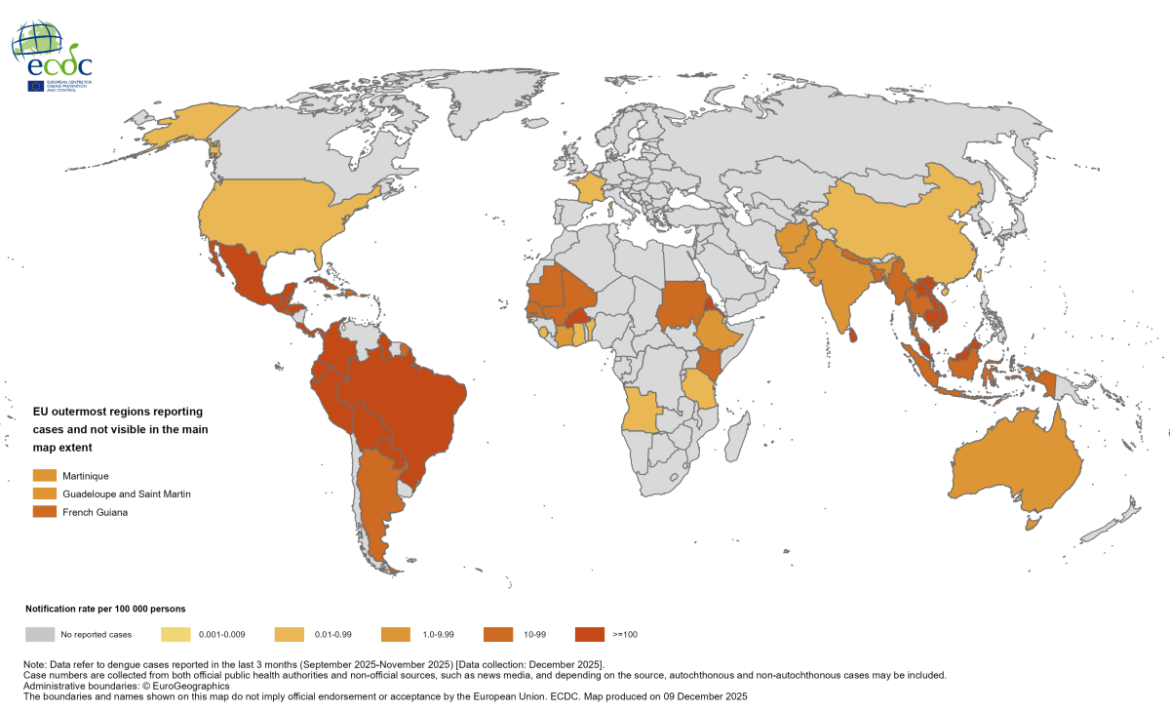 Sri Lanka: Dengue cases top 90,000, Syphilis cases up in 2025