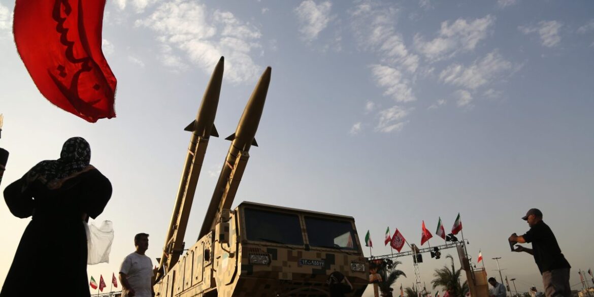 lfaghar and Qadr missiles displayed at Azadi Square in Tehran, Iran on July 24, 2026