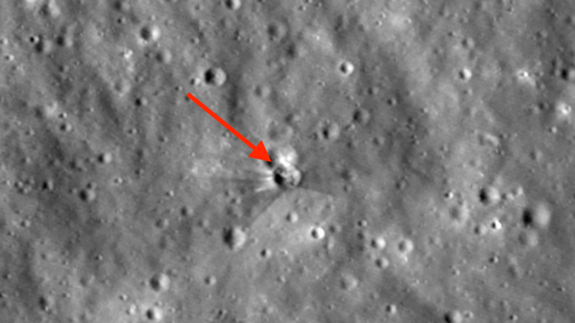 NASA Releases Photos of SpaceX Falcon 9 Moon Crash Crater
