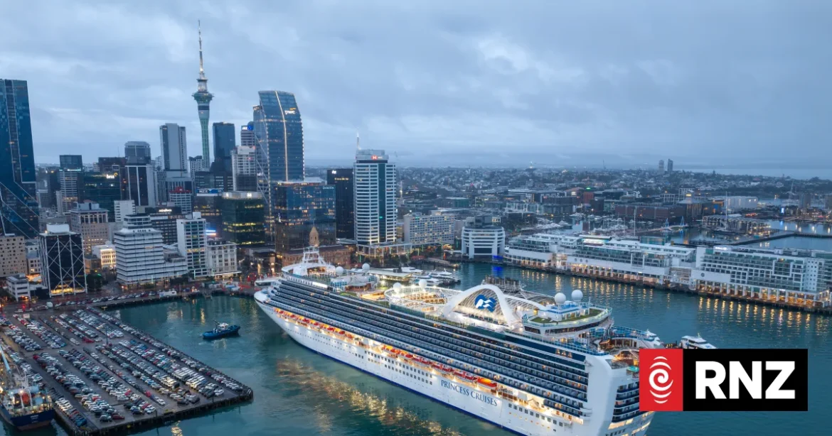 The cruise ship, the Crown Princess, docks in Auckland. Supplied / Princess Cruises