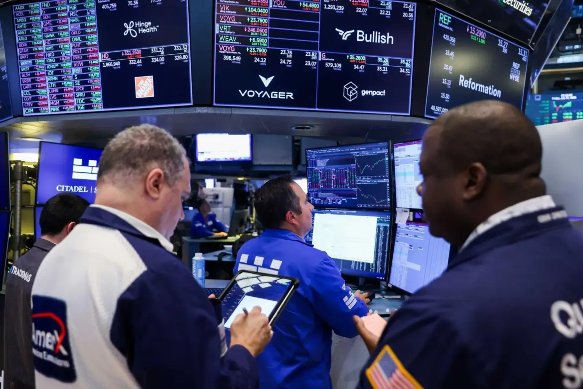 The Dow Jones Industrial Average rose 907.47 points, or 1.71 per cent, to 54,085.88 on Tuesday