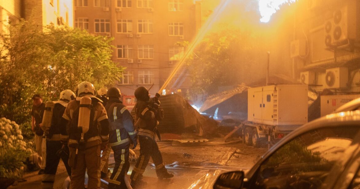 Russia Launches Massive Aerial Assault on Kyiv, Killing at Least Five