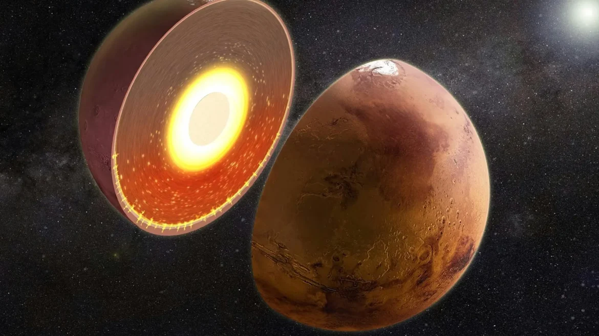 Mars Interior Holds Massive Thermal Anomaly 400 Degrees Warmer in South