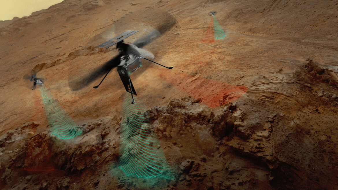NASA SkyFall Mars Helicopters to Feature Revolutionary Fabric Antenna