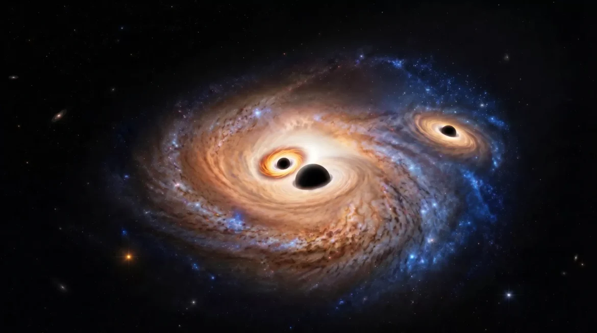 JWST finds three massive black holes in a distant galaxy