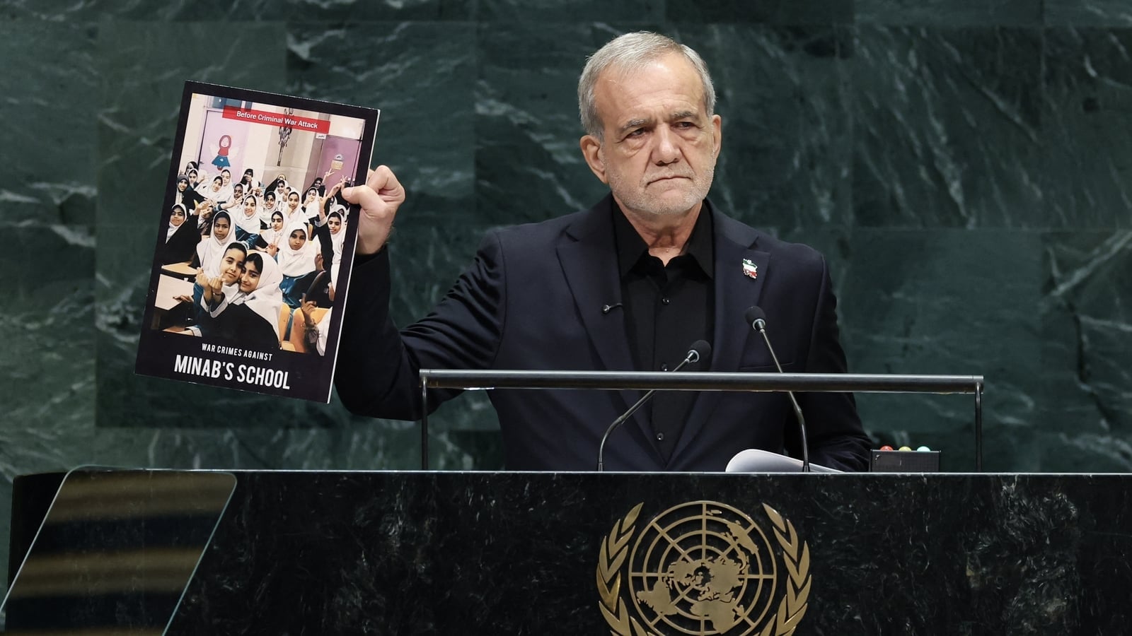 Iran President Pezeshkian Tells UN That Nation Will Never Bend the Knee