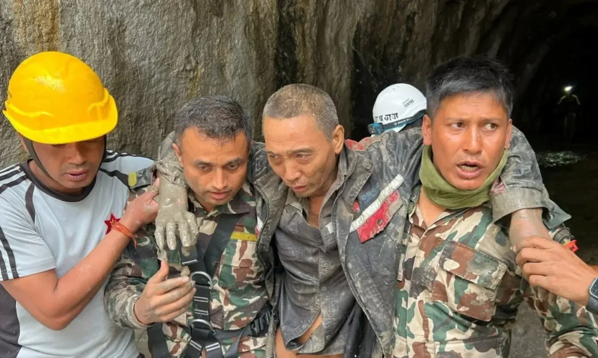 Chinese National Rescued After 10 Days Trapped in Nepal Flood Tunnel