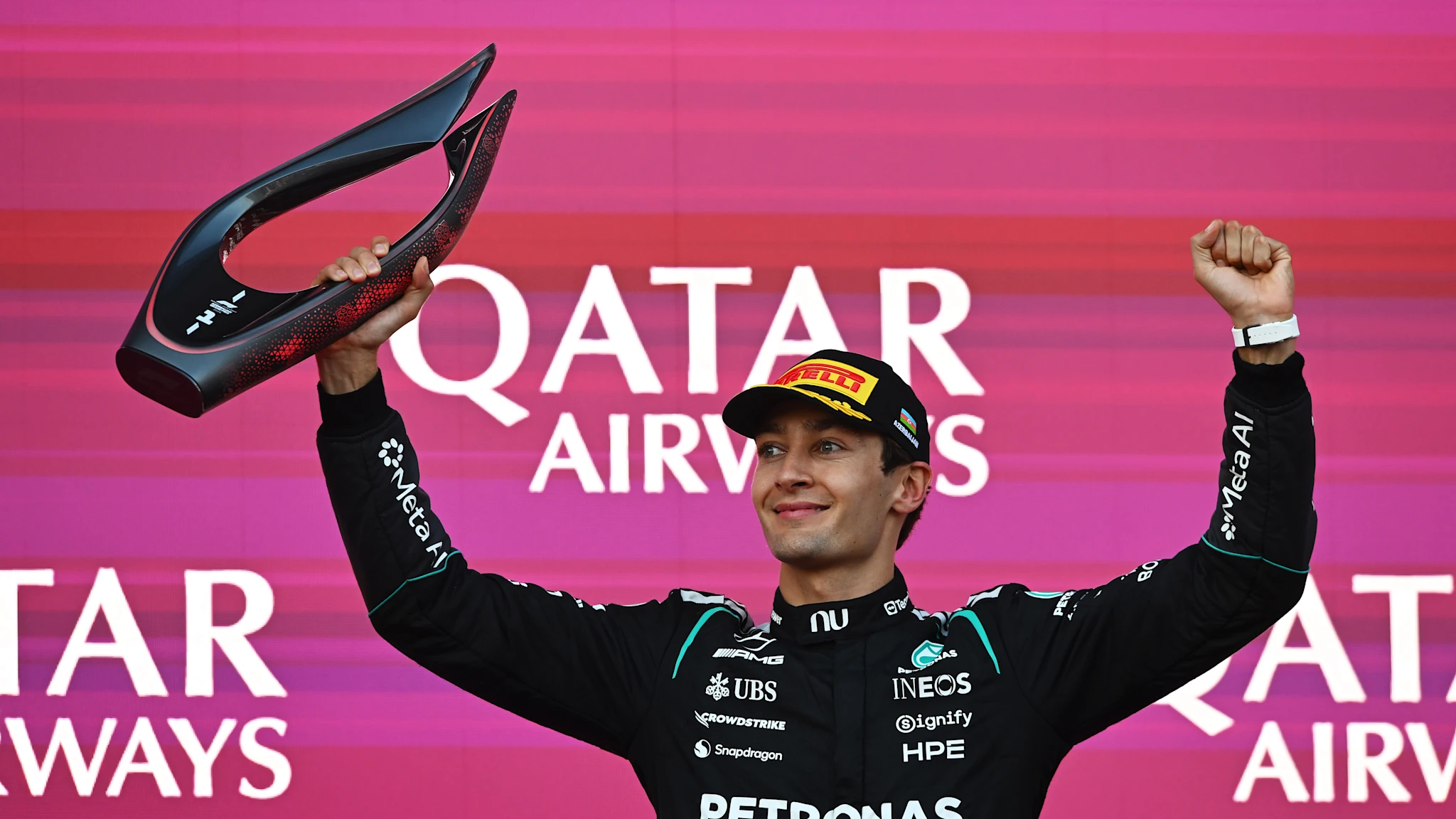 George Russell Fends Off Max Verstappen to Win Azerbaijan GP