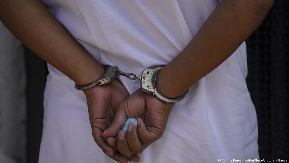 A man in handcuffs