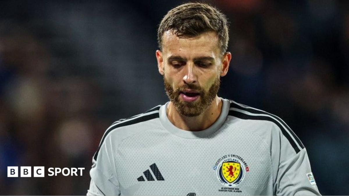 Scotland goalkeeper Angus Gunn