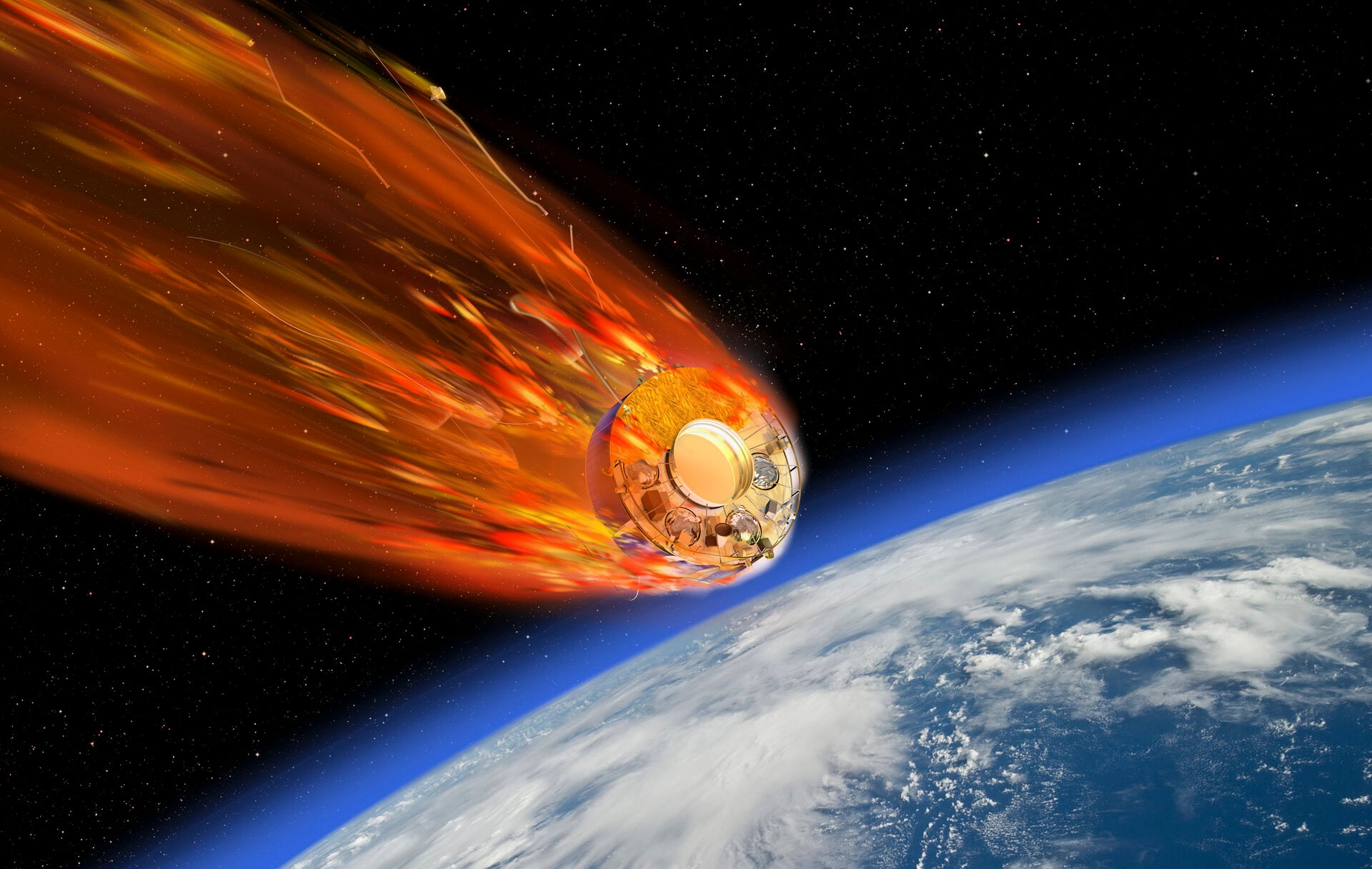 Cluster Satellite Tango reenters Earth's atmosphere