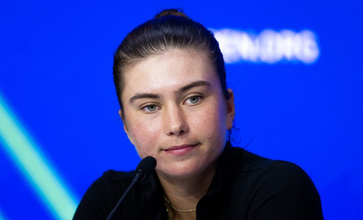 Iva Jovic speaks in her post-match press conference after beating Alex Eala at the 2026 US Open