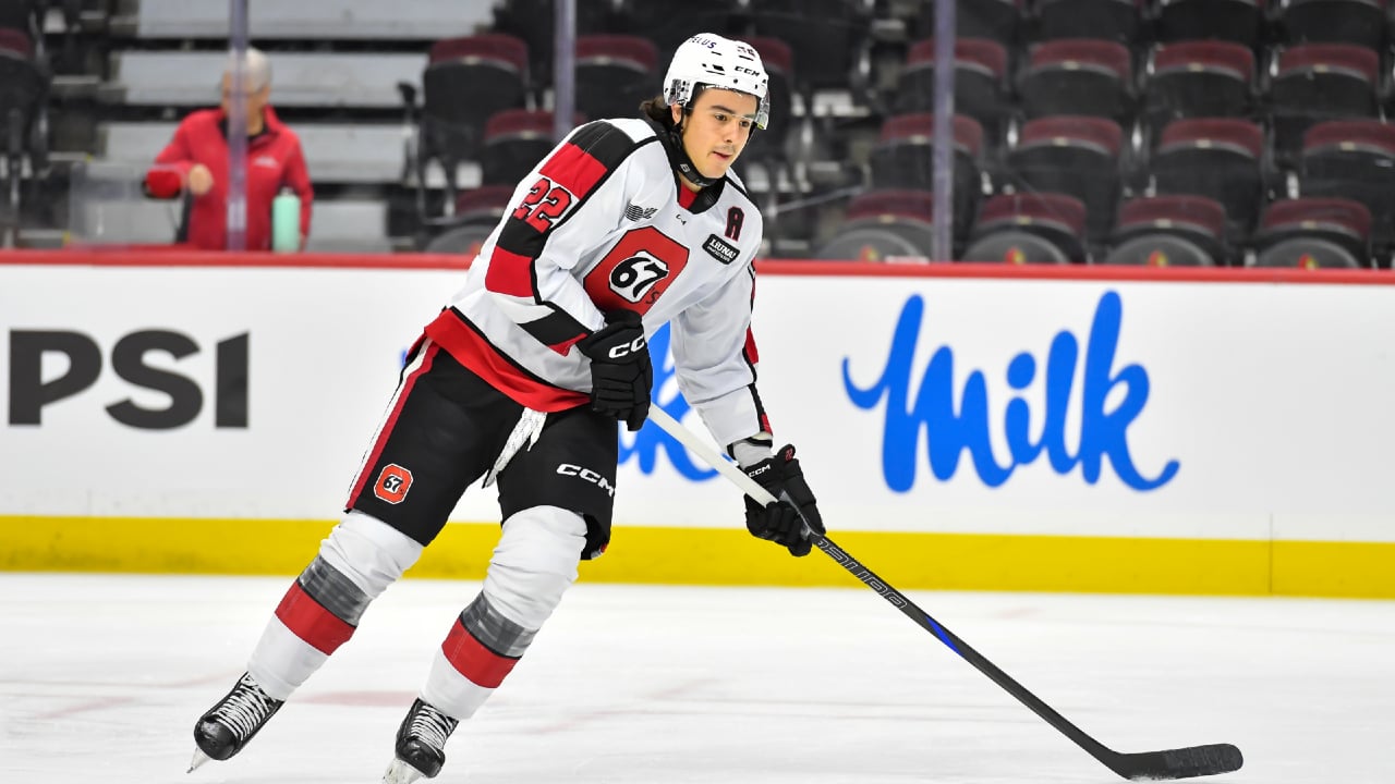 Former Ottawa 67 Matthew Mayich. (Photo by Robert Lefebvre/Courtesy of OHL Images)