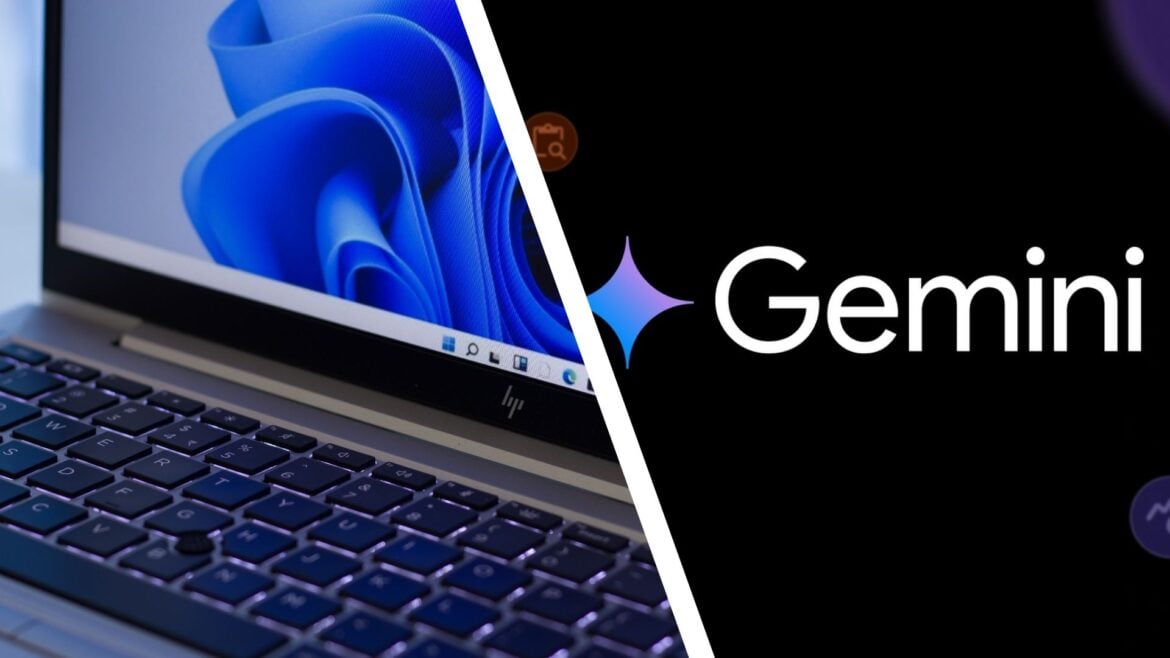 Windows 11 laptop and Gemini