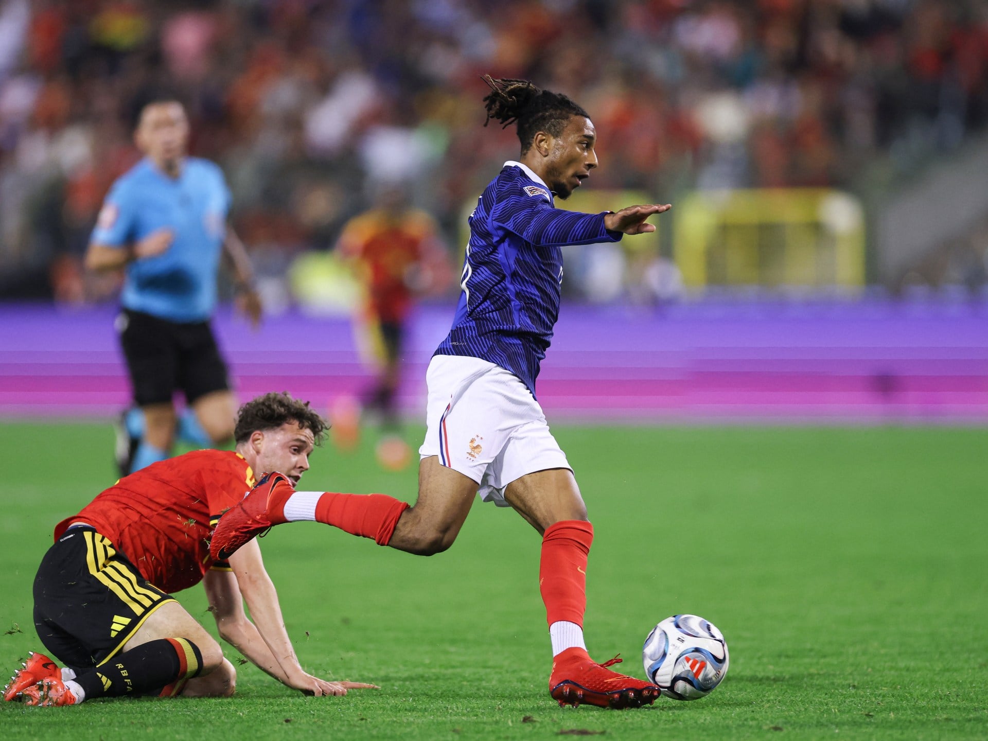 Olise scores sensational late strike to give France 1-0 win over Belgium