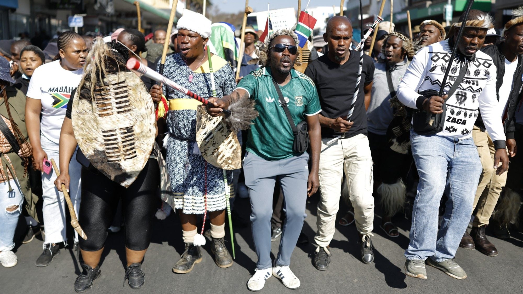 Anti-immigration protesters march against migrants in South Africa