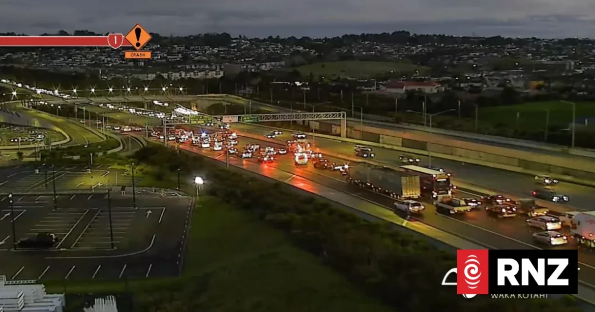 A crash is blocking all lanes northbound on SH1 after Greville Road off-ramp. Avoid the area if possible. You will need to