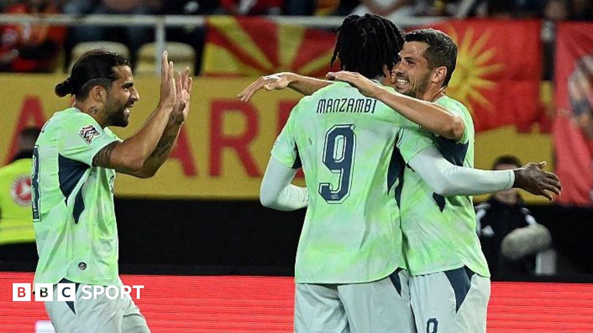 Switzerland celebrate against North Macedonia