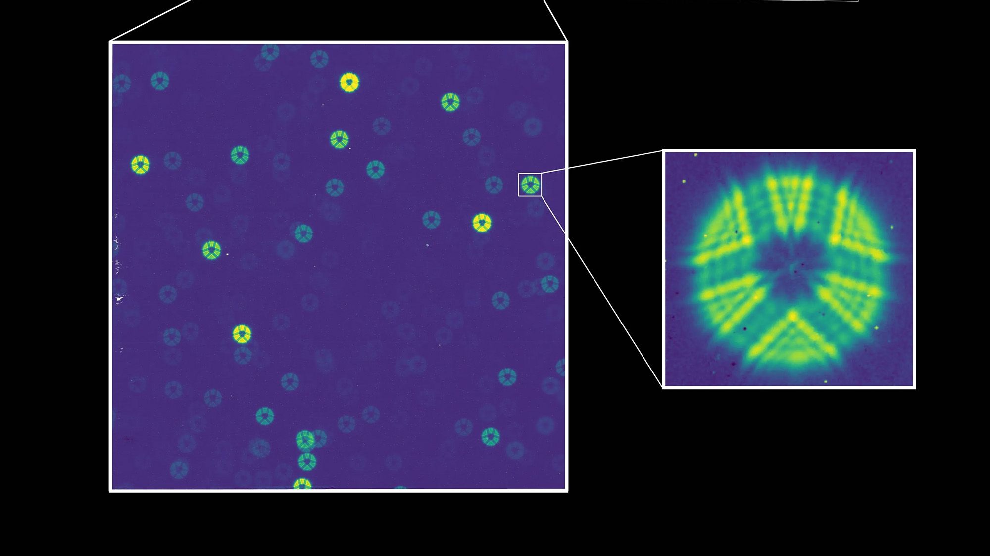A series of boxes showing deep space images against a black background