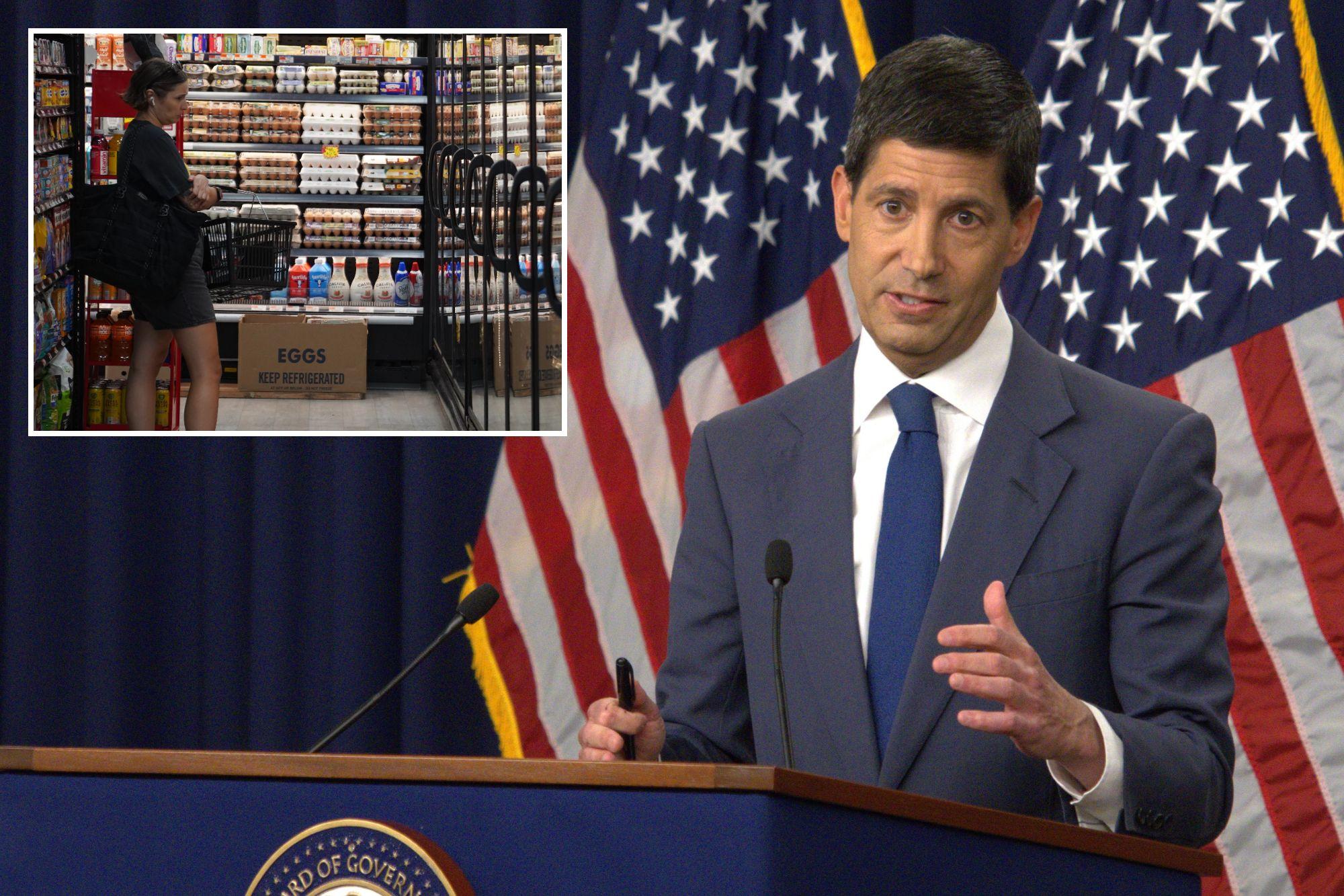 An image collage containing 2 images, Image 1 shows Federal Reserve Chair Kevin Warsh speaking at a press conference, Image