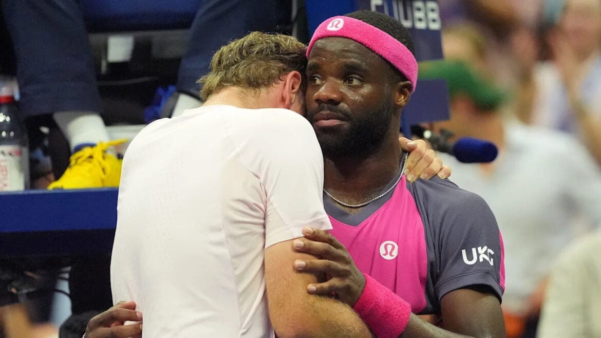 Frances Tiafoe came from two sets and a break down to beat Alex Michelsen in a thrilling comeback to reach the US Open semi-f