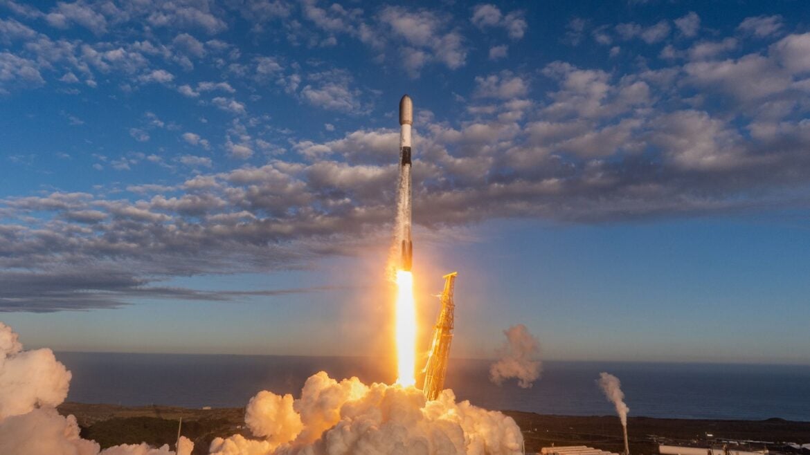 A SpaceX Falcon 9 rocket launches 27 Starlink satellites into orbit from Vandenberg Space Force Base in California on Sept