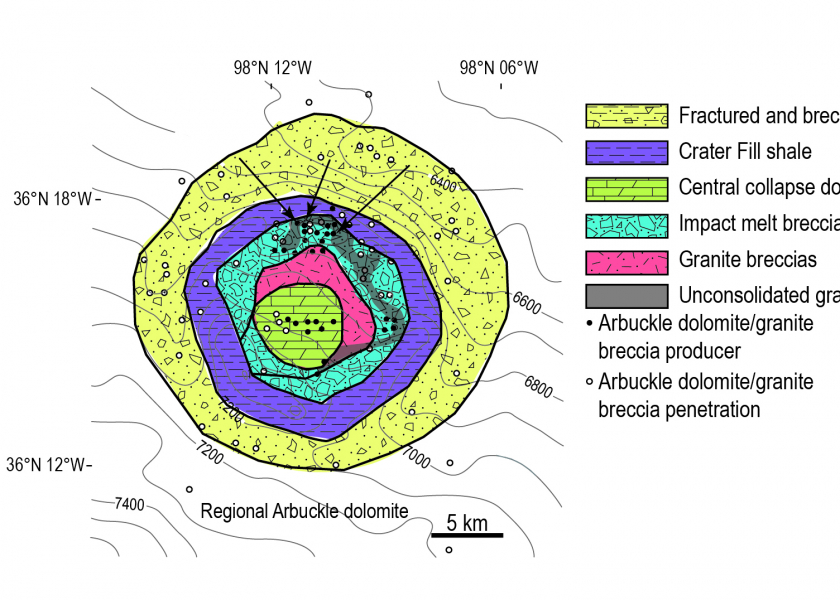 UT Researchers Re-date Oklahoma Ames Crater to Late Devonian Mass Extinction