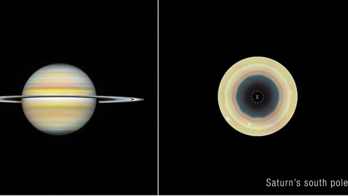 First-Ever Giant 10-Sided Wave Spotted around Saturn's South Pole