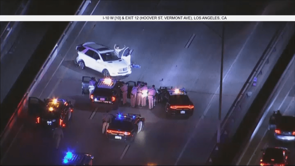 Stolen Mercedes Driver Arrested After Slow-Speed Chase Through South LA