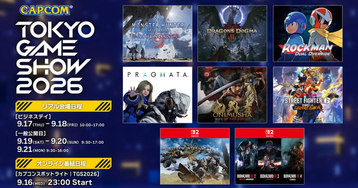 "TGS 2026": Additional Playable Titles at the Capcom Booth Announced! Get an Early Look at *Monster Hunter: World* for