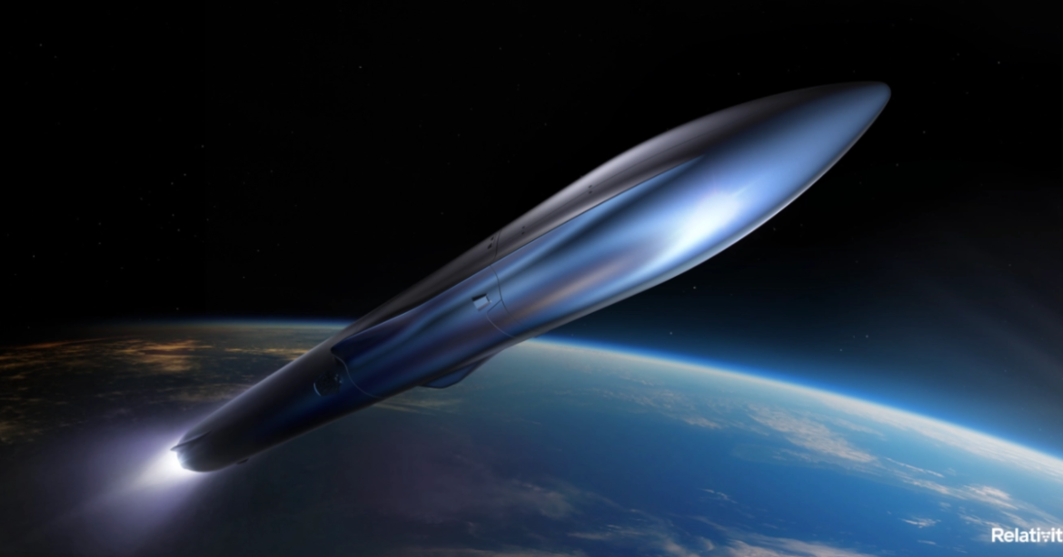 A render of Relativity Space's Terran R rocket