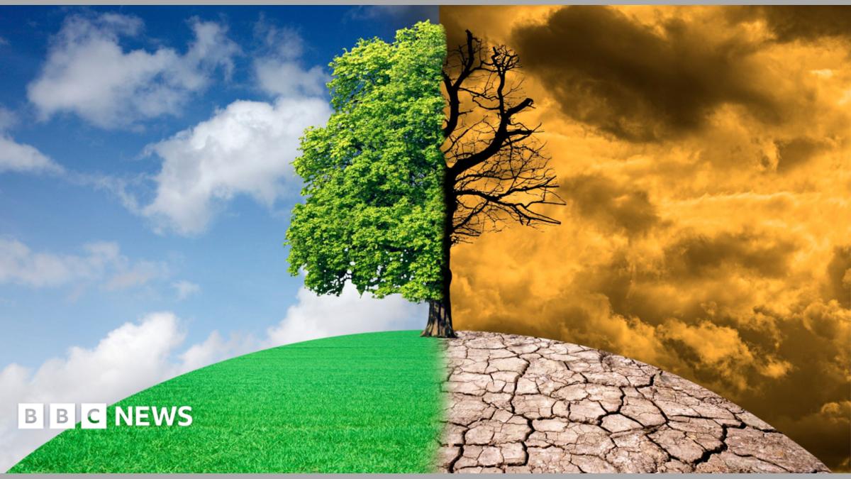 Climate change, conceptual illustration