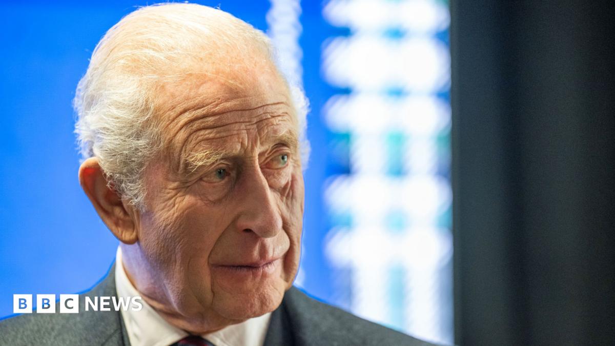 King Charles III during a visit to the new Great British Energy headquarters in Aberdeen to meet with representatives