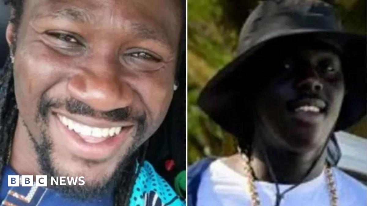 A composite image of Junior Ajose and Cheriff Tall. In each picture which has been shared by their families, the men are