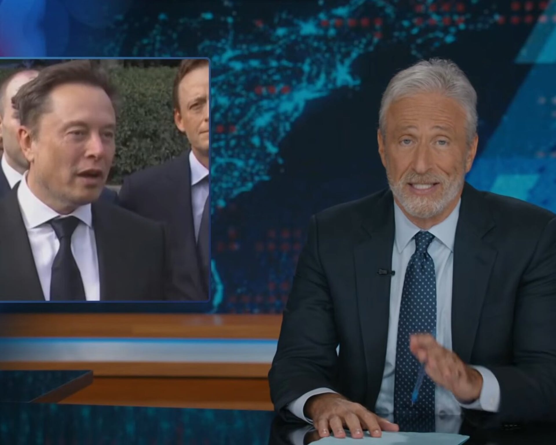 Jon Stewart Mocks Trump's White House Accord on Super Intelligence