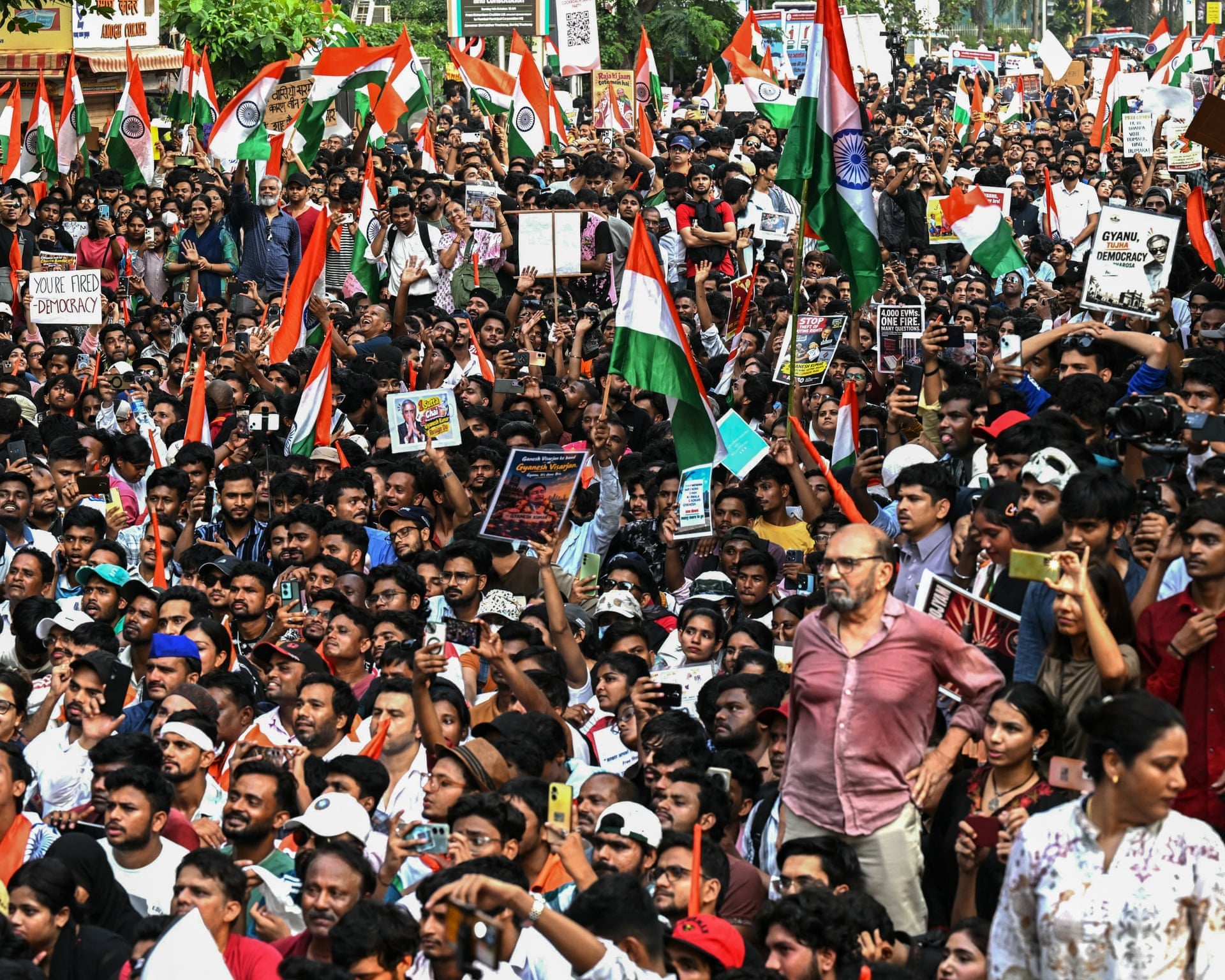 Indian Protesters Demand Resignation of Election Chief Gyanesh Kumar