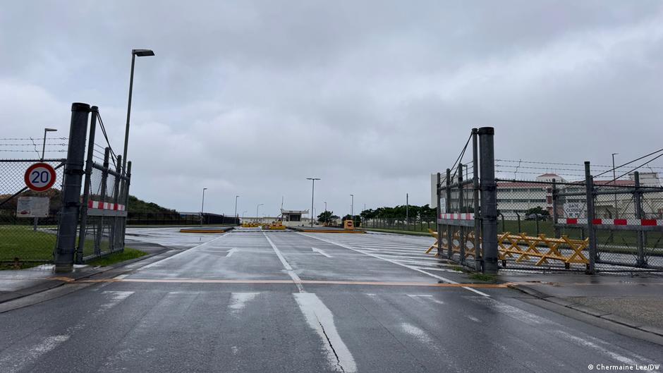 Entrance to US military base in Futenma, Okinawa, Japan
