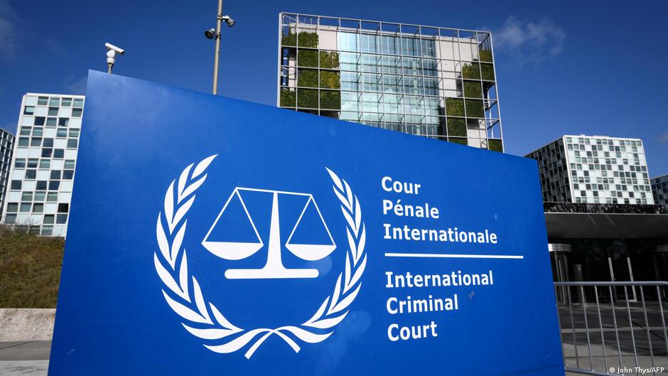 This general view shows the exterior of the International Criminal Court (ICC) in The Hague on March 28, 2026. The United