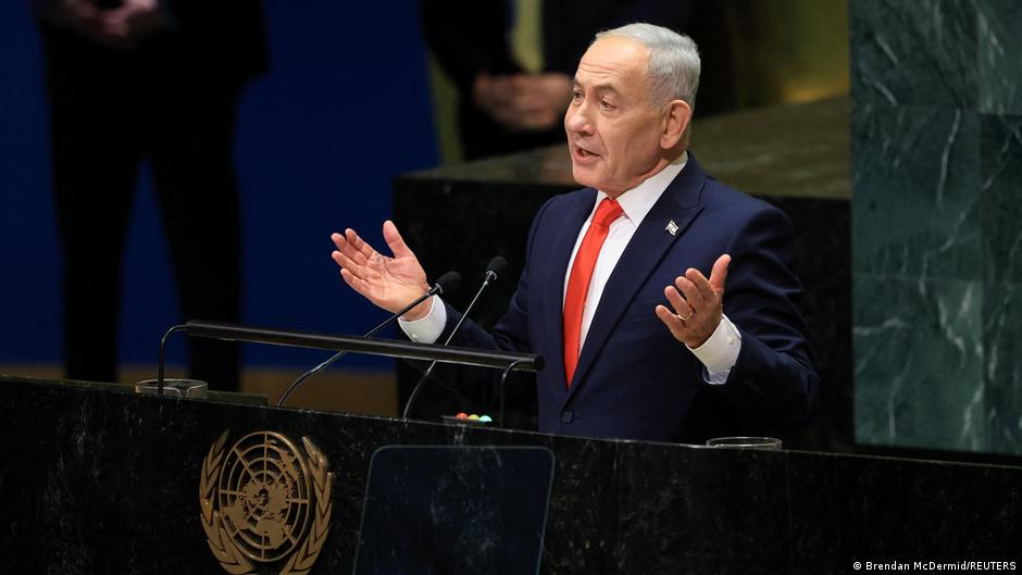 Israeli Prime Minister Benjamin Netanyahu addresses the 81st United Nations General Assembly